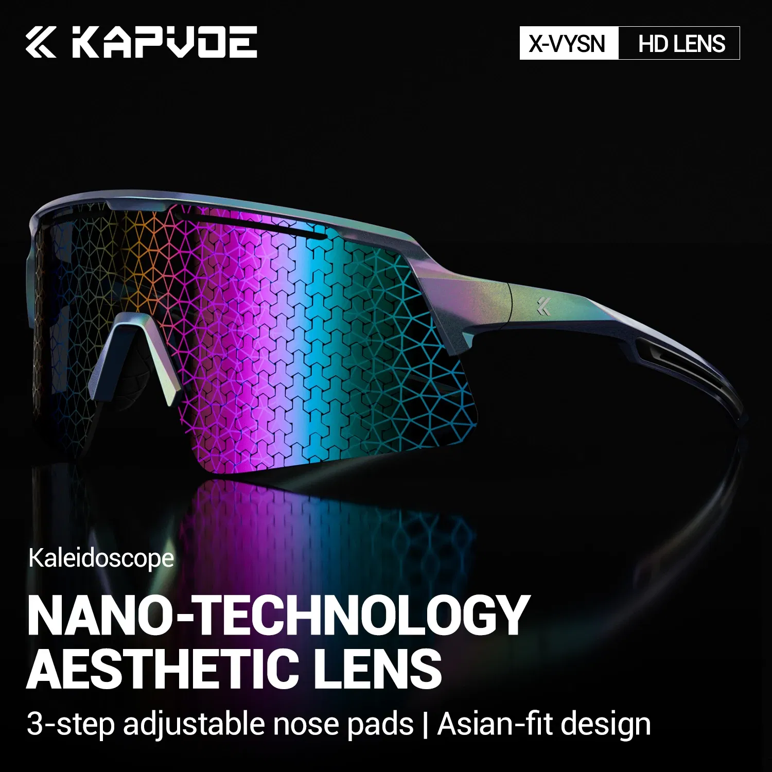 Color Name: Blue - KAPVOE New Technology Nano Lenses Cycling Glasses Bike UV400 Eyewear Outdoor Sports Sunglasses Men Women Road Bicycle Goggles