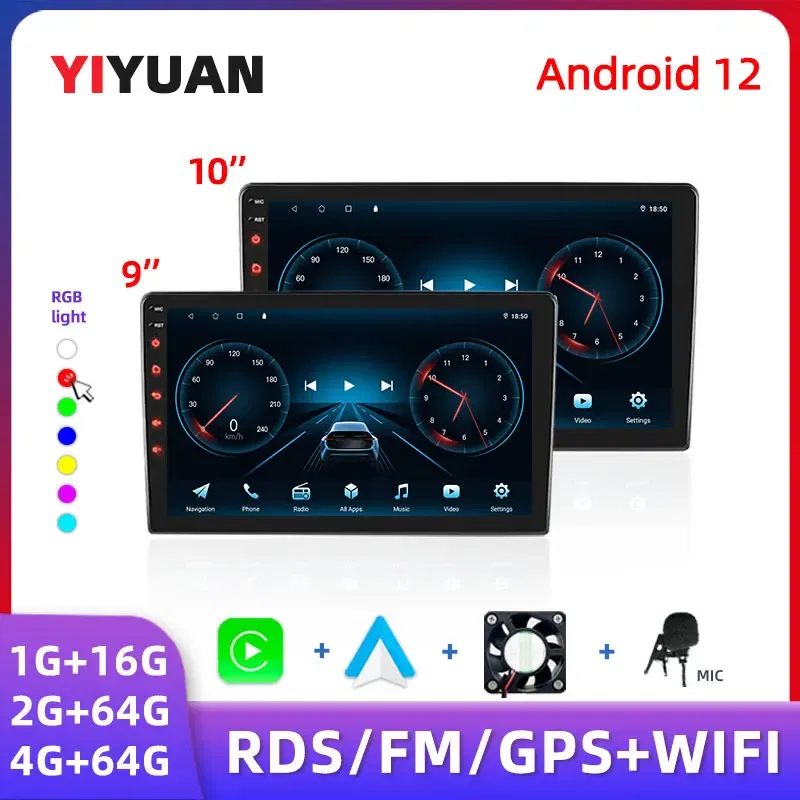 Color: MULTI, Ships From: CHINA - Car radio with GPS Multimedia player with Android 12 7/9/10''2 Din Universal Stereo Carplay AUTO for Volkswagen, Nissan, Hyundai