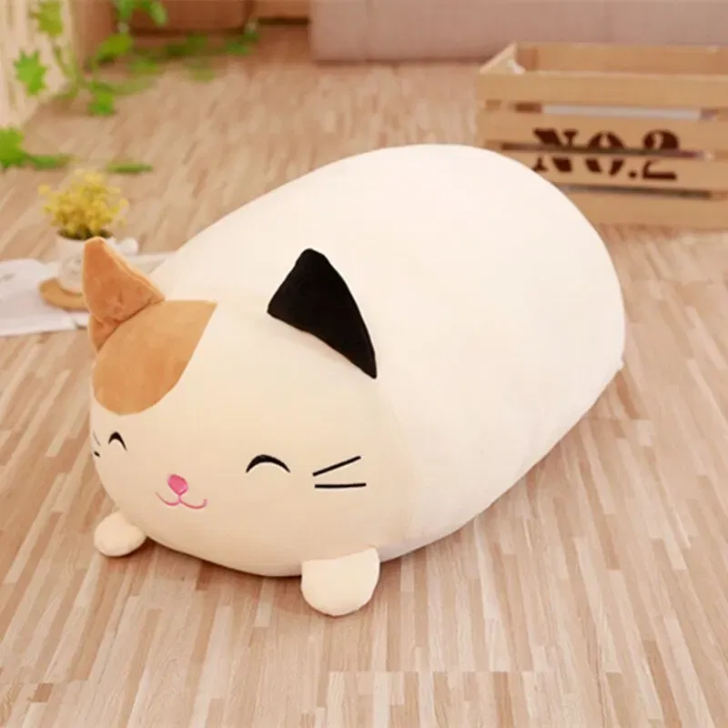 Height: 0-10cm, Color: GRAY - Hot Sale Soft Animal Pillow 28/60cm Cute Cat Pig Dog Frog Plush Toy Stuffed Lovely Kids Birthyday Gift