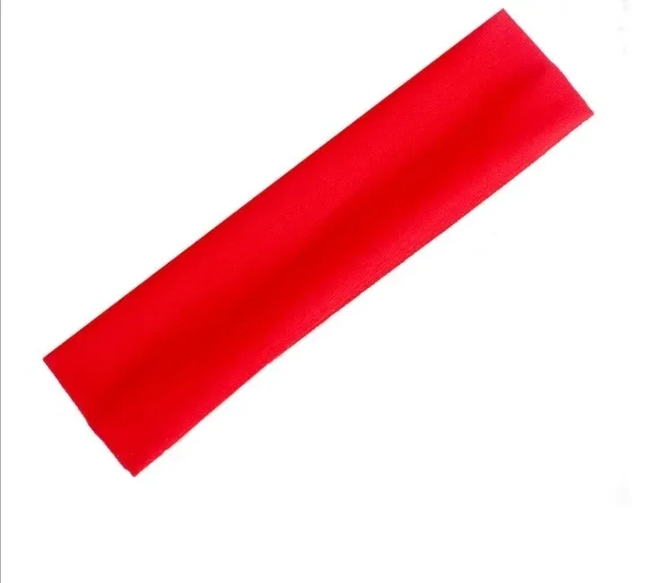 Color: Rose Red - Sweatband Headband Elasticity Sweat Bands Stretch Head Hair Band Sports Safety Yoga Basketball Gym Sport for Men and Women