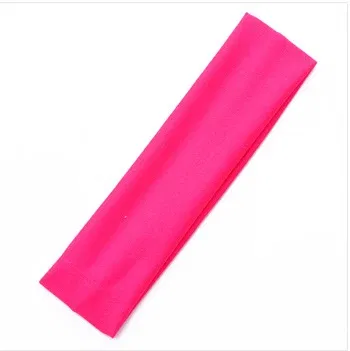 Color: Rose Red - Sweatband Headband Elasticity Sweat Bands Stretch Head Hair Band Sports Safety Yoga Basketball Gym Sport for Men and Women