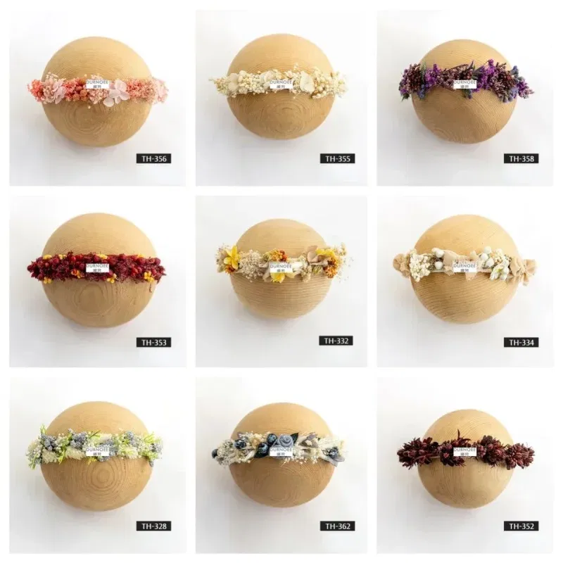 Color: plum - Baby Headband Newborn Photography Flower Headbands  Baby Photo Infant Headwear