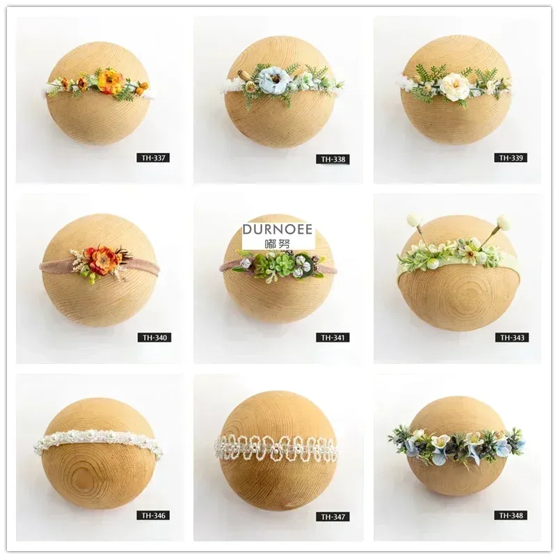 Color: plum - Baby Headband Newborn Photography Flower Headbands  Baby Photo Infant Headwear