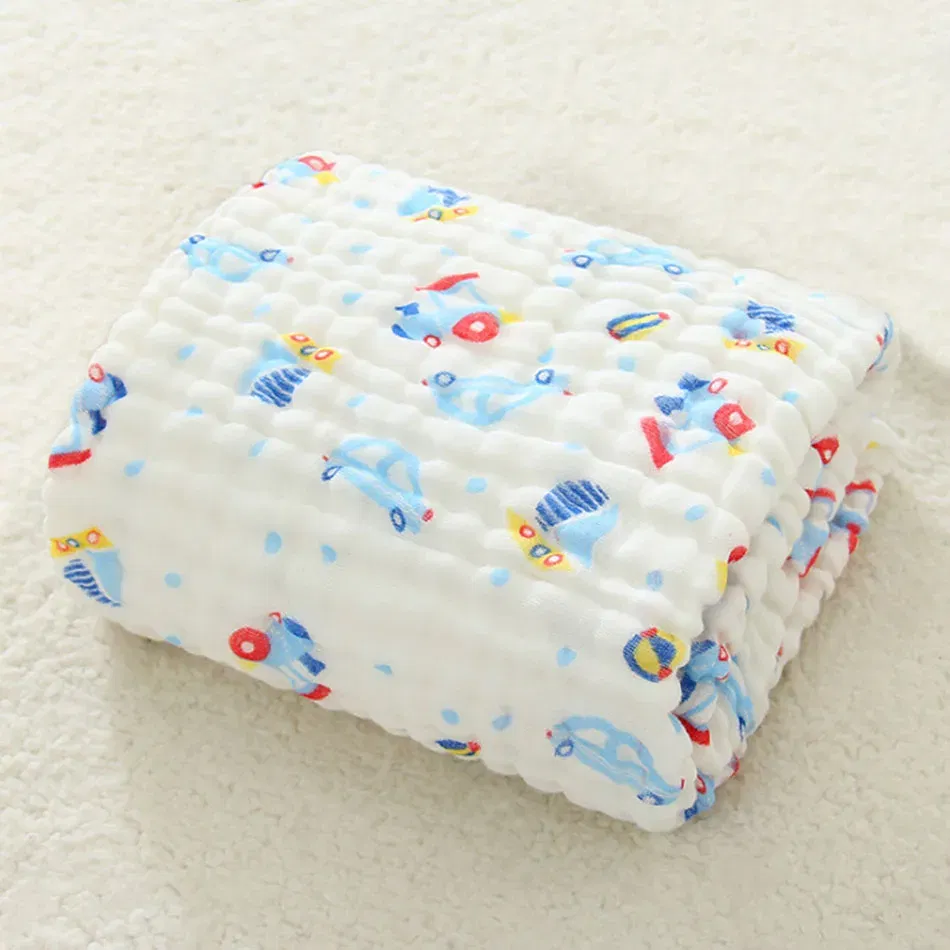 Color: PURPLE, Size: Option 1 - Cotton Muslin 6 Layer Baby Blankets Soft Thickened Warmth and Breathable Cozy Ideal for Swaddling and Air Conditioning Rooms Use