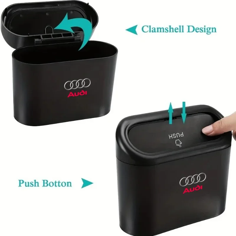 Portable car trash can, hanging car trash bin  For Audi A4 A3 A5 A6 A7 A8 Q3 Q5 Q7 Q8 B5 B6 B7 B8 B9 Q7 8P 8V 8L