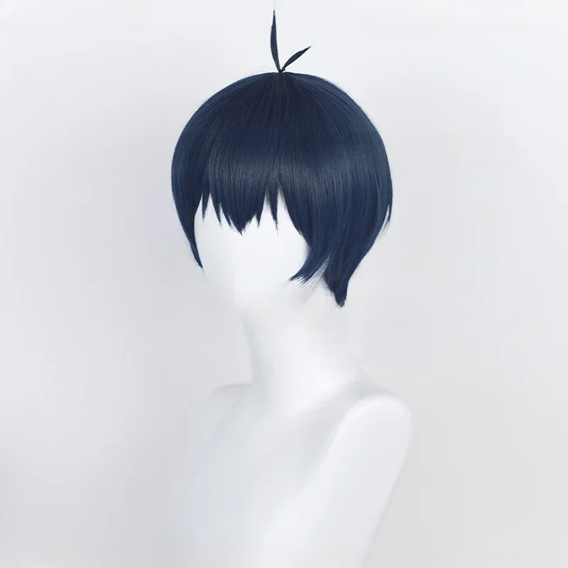 Color: WHITE - Anime Isagi Yoichi Cosplay Wig Short Black/Blue Cosplay Wigs Heat Resistant Yoichi Isagi Wigs Halloween Party Synthetic Wigs