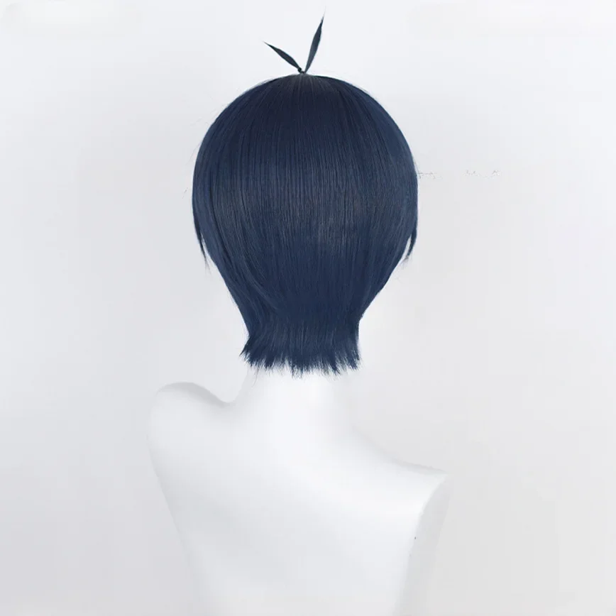 Color: WHITE - Anime Isagi Yoichi Cosplay Wig Short Black/Blue Cosplay Wigs Heat Resistant Yoichi Isagi Wigs Halloween Party Synthetic Wigs