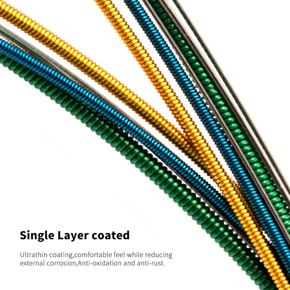 Orphee RX15C Colorful Acoustic Guitar Strings Practiced Hexagonal Carbon Steel 6 Strings Austenite Alloy Winding Guitar Strings