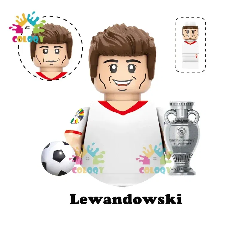 Color: Red, Ships From: CHINA - Kids Toys World Famous Football Stars Building Blocks Sport Player Mini Action Figures Golden Cup Toys For Boys Christmas Gifts