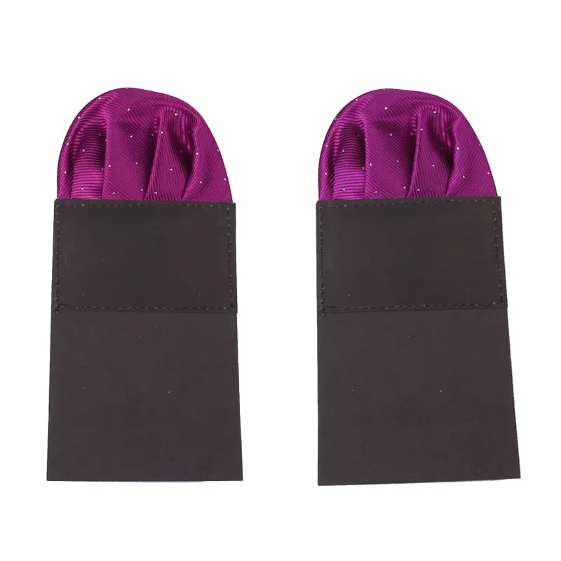 Color: Lavender - Fashion Dots Suits Pocket Square For Men Business Chest Towel Hanky Gentlemen Hankies Classic Suit Napkin Mens Handkerchief