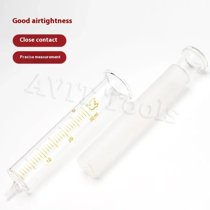 Color: WHITE - Glass Syringe 1ml 2ml 5ml 10ml 20ml 30ml Syringe Metal Needle Welding Oil Container Glass Push Rod Mobile Phone Repair Tools