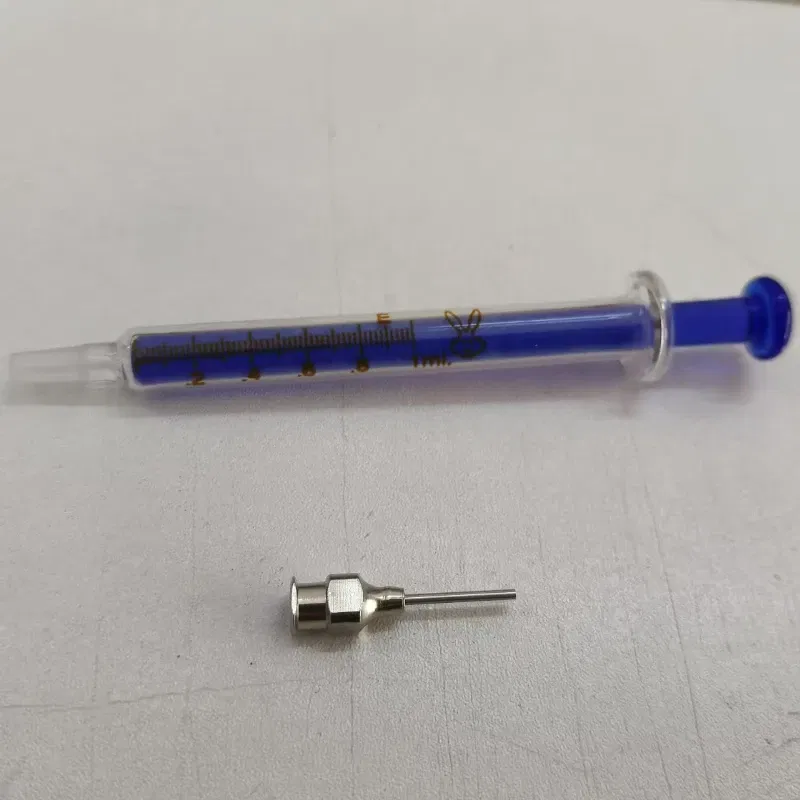 Color: WHITE - Glass Syringe 1ml 2ml 5ml 10ml 20ml 30ml Syringe Metal Needle Welding Oil Container Glass Push Rod Mobile Phone Repair Tools