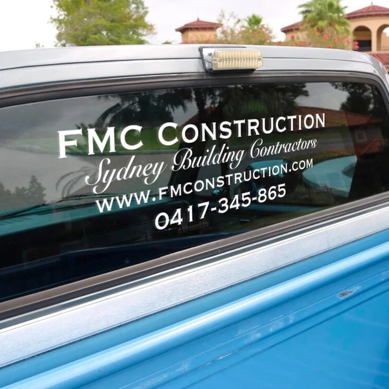 Color Name: WHITE, Size: M, Style: Style3 - custom Business Car Window Decal, Company Logo Car Sticker, Personalized Letter Stickers For Car Truck Body Van Bussiness