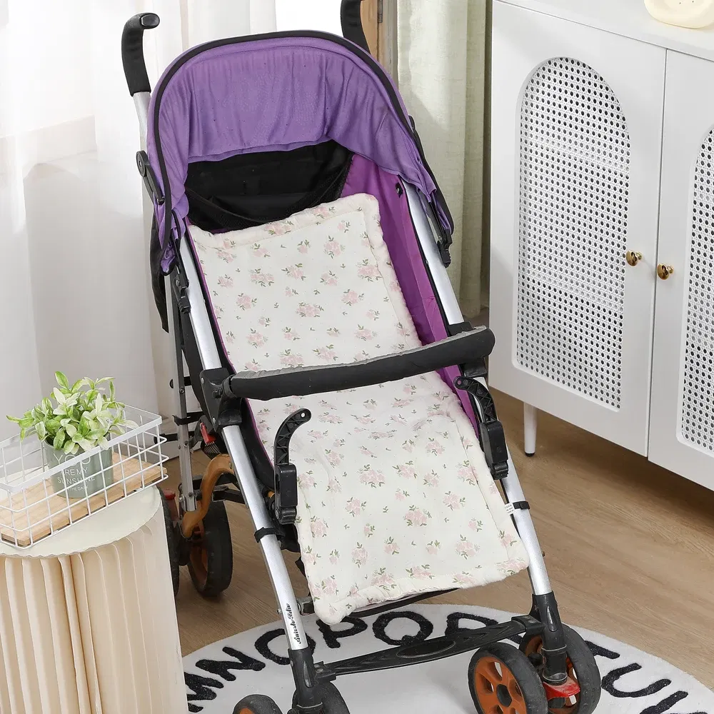 Color: MULTI - Baby Stroller Seat Cushion Soft Mattress Kids Pushchair Car Mat Stroller Accessories
