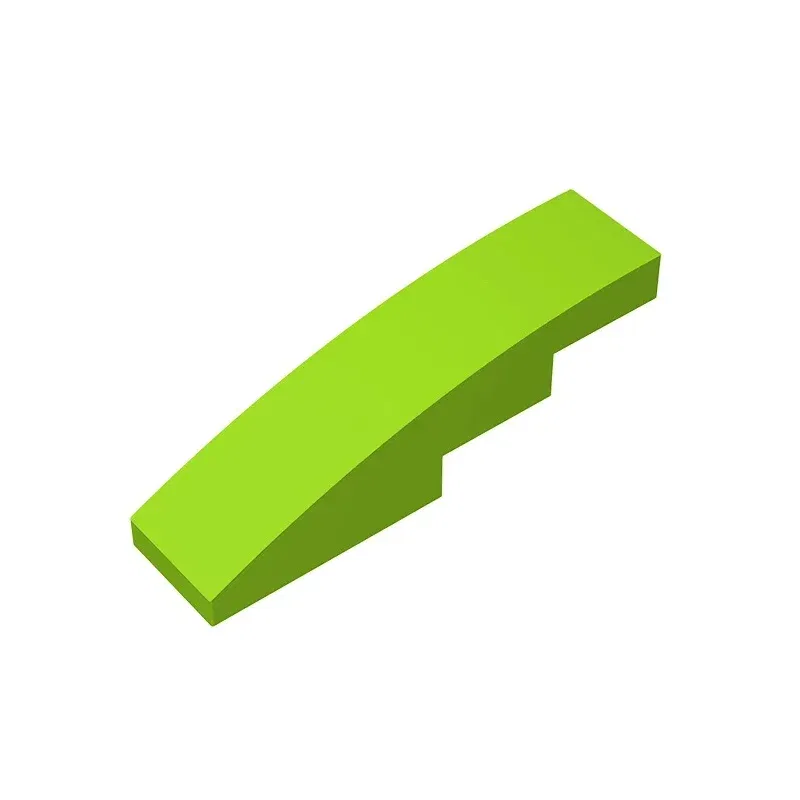 Color: army green - Gobricks GDS-658  Slope, Curved 4 x 1 compatible with lego 11153 61678 pieces of children's DIY Educational Building Blocks
