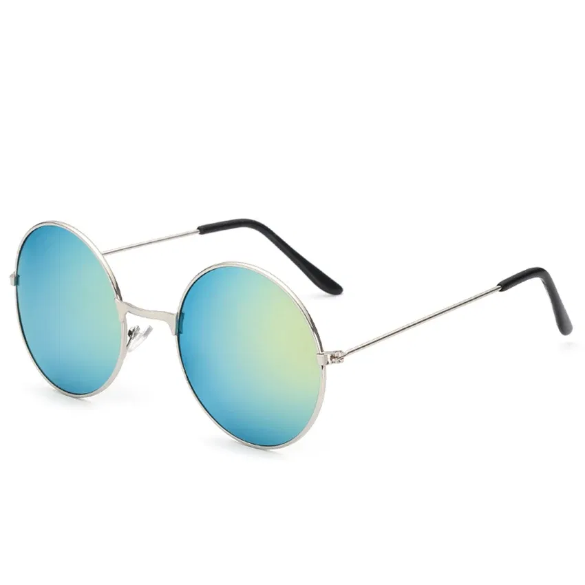 Lenses Color: Light purple, Frame Color: other - FOENIXSONG Fashion Sunglasses for Women Men  Pilot Round Gradient Mirror Women's Glasses Oculos Lentes Gafas De Sol