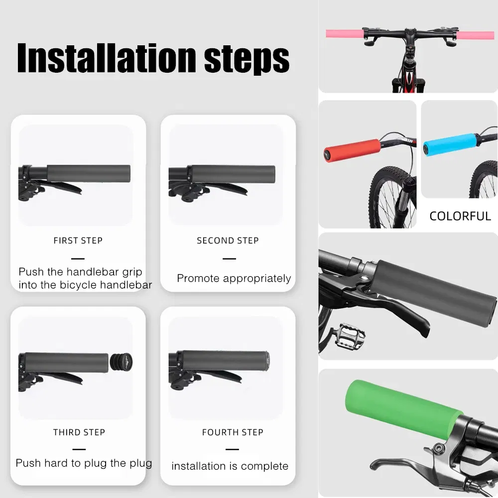 Color: Green, Ships From: CHINA - MOTSUV Bicycle Girps Ultra Light Silicone Material Handlebar Girps High Density MTB Bike Handlebar Anti-slip Cycling Grip Cover