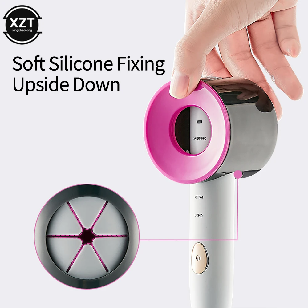 Color: Burgundy - New 1pc Electric Toothbrush Holder Wall-Mounted Dustproof Toothbrush Holder Perforated Bathroom Electric Toothbrush Brush Holder