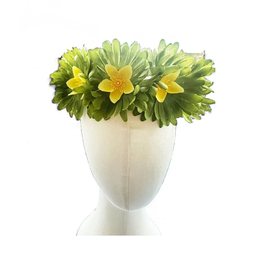 Color: WHITE - Lovely Disney Moana 2 Dancing Flower Garland Headdress Kids Adult Hawaii Beach Floral Headgear Princess Vaina Cosplay Accessory