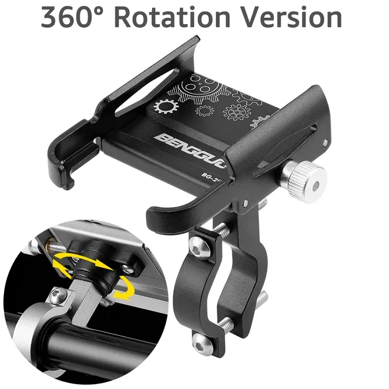 Color: Orange - iBudim Bike Phone Holder 360 Rotation Bicycle Phone Holder for 4.7-7.0 inch Devices Motorcycle Handlebar Mobile Phone Stand