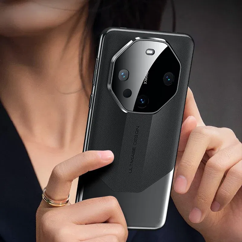 Color: Brown, Material: Canvas - For Huawei Mate 60 Pro 50 40 Plus RS Case Lens Protective  Mate60 Mate60Pro 60Plus 60RS Full Cover Camera Protector Shell