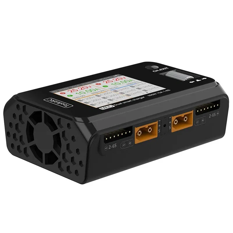 Color: Blue - 2024 ToolkitRC M6D 500W 15A DC Dual Channel MINI Smart Charger Discharger For 1-6S Lipo Battery FPV Model Spare Parts