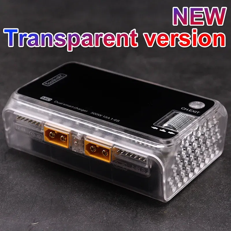 Color: Blue - 2024 ToolkitRC M6D 500W 15A DC Dual Channel MINI Smart Charger Discharger For 1-6S Lipo Battery FPV Model Spare Parts