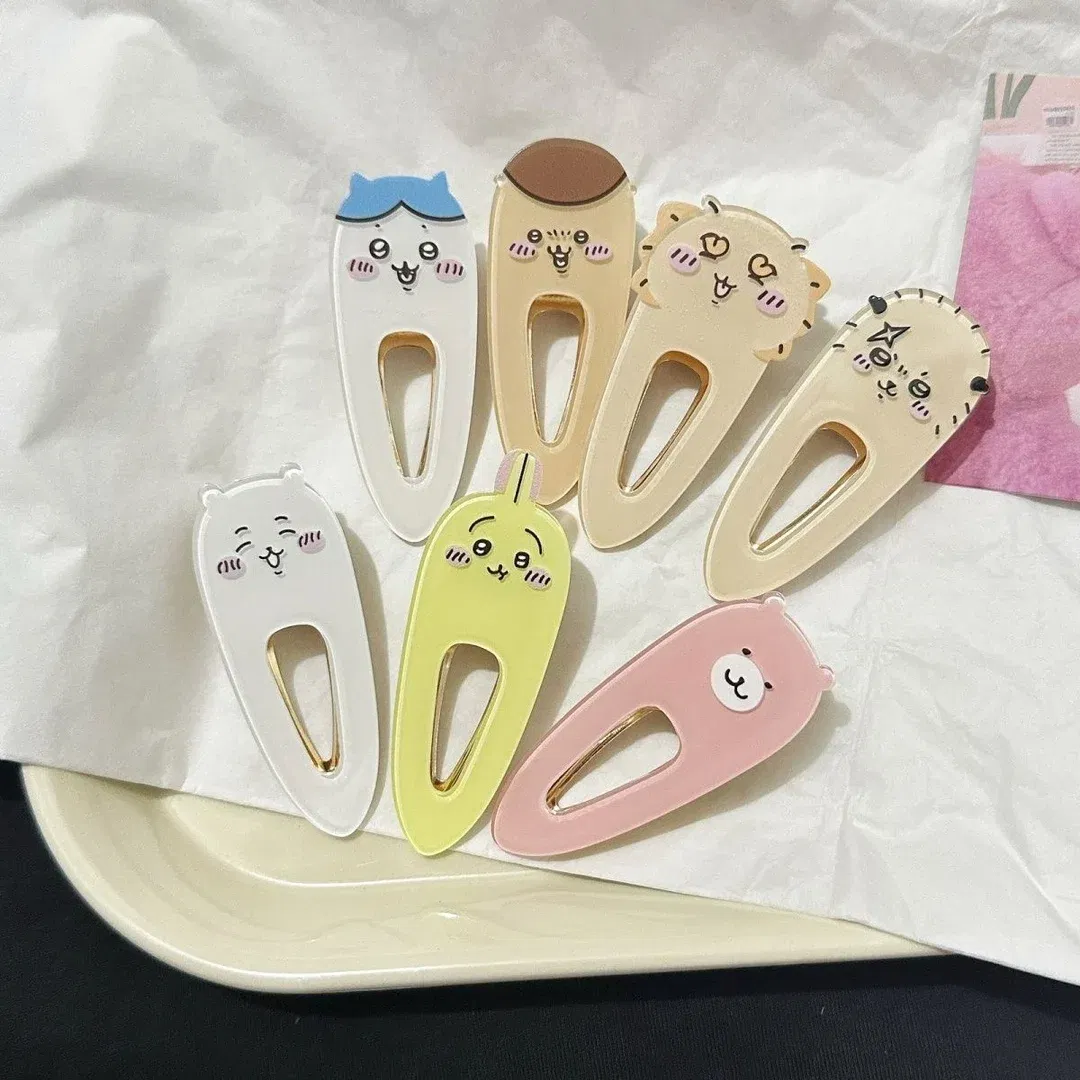 Color: Silver - Japanese New Girls Cute Cartoon Hairpins Kids Lovely Hair Clips Barrettes Headband ハチワ?¬ ち?„?‹?‚? Fashion Hair Accessories