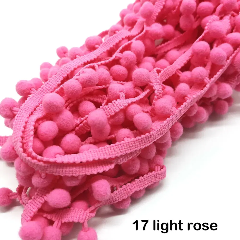 Color: GRAY, Size: M - 1-5yard Pom pom Fringe Lace Ribbon Pompom Trim Ball Fabric DIY Sewing Tassel Lace Kintted Fabric Handmade DIY Craft Accessorie