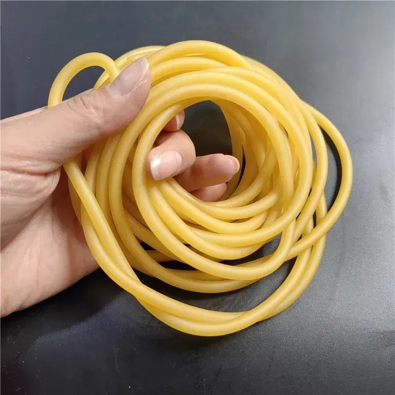 Color: WHITE - Plain Colour Latex Slingshot Rubber Tube Hunting And Shooting High Elastic Accessories With A Diameter Of 2mm X 5mm/0.08 X 0.2in