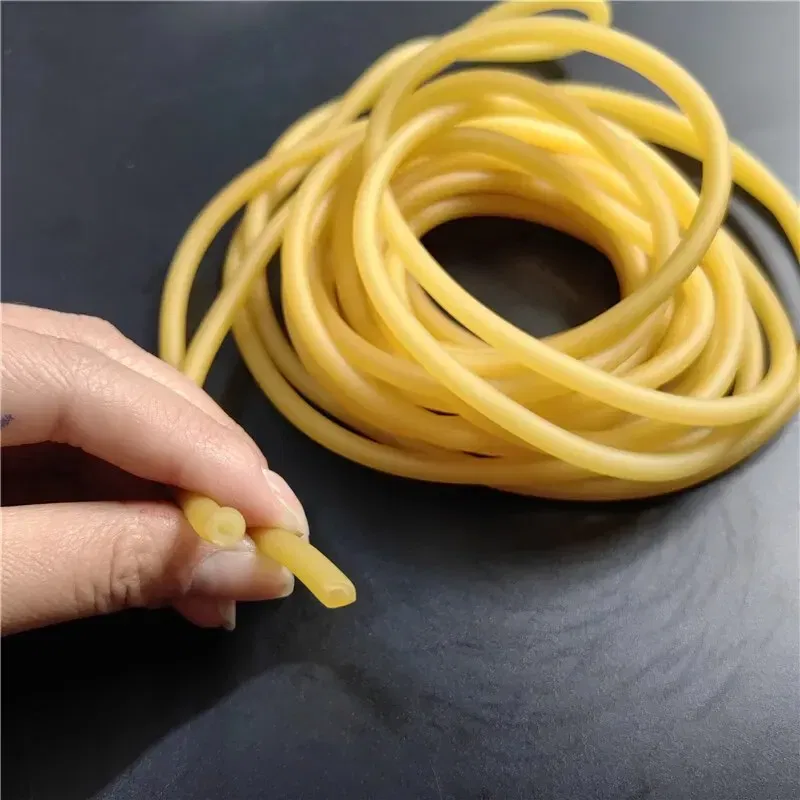 Color: WHITE - Plain Colour Latex Slingshot Rubber Tube Hunting And Shooting High Elastic Accessories With A Diameter Of 2mm X 5mm/0.08 X 0.2in