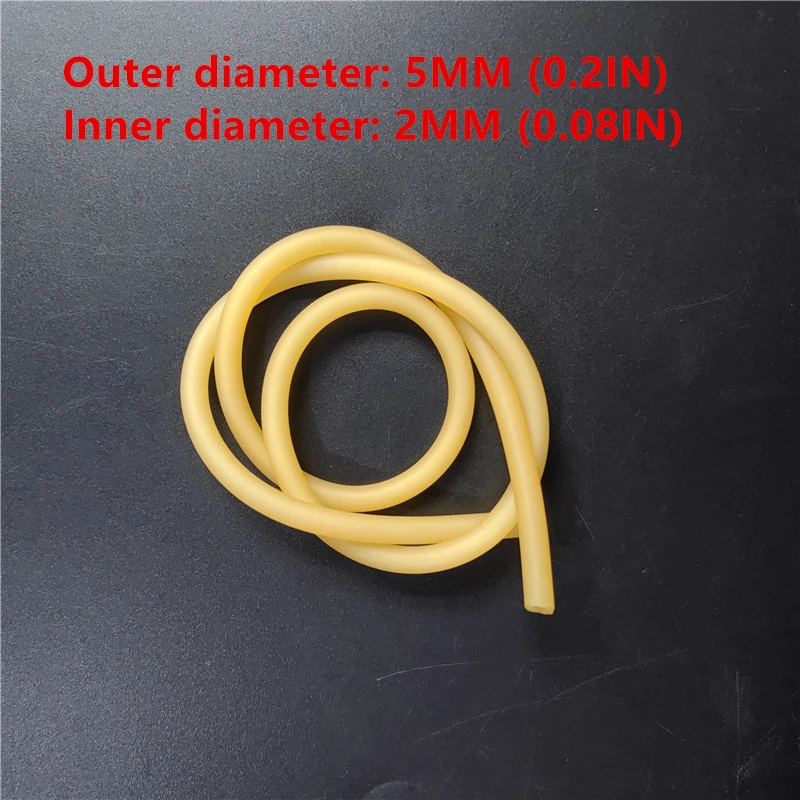 Color: WHITE - Plain Colour Latex Slingshot Rubber Tube Hunting And Shooting High Elastic Accessories With A Diameter Of 2mm X 5mm/0.08 X 0.2in