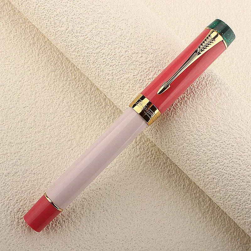 Color: Blue, Nib Size: EF - JINHAO 100 Centennial Fountain Pen Resin Gold Clip Nib EF F M Students Pens Business Stationery School Office Supplies PK 9019