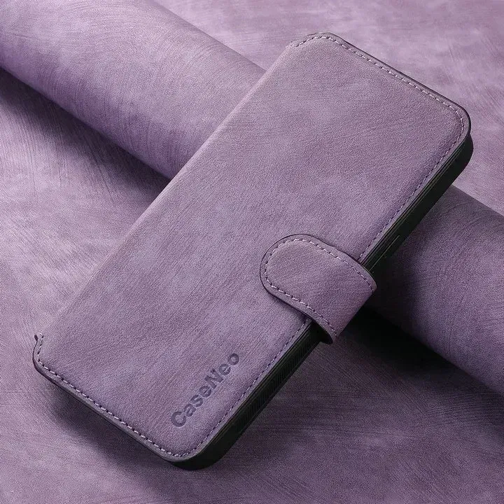 Color: PURPLE, Material: PP - For Poco F8 Ultra F7 X7 X6 M6 M7 Pro 5G Luxury Case RFID Leather 2IN1 Detachable Book Funda Xiaomi Poco F6 X5 X 6 F 8 Flip Cover