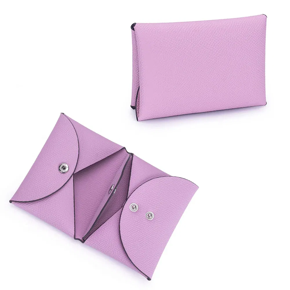 Color: Pink - Genuine Leather Coin Pouch Change Holder Mini Snap Pocket Wallet for Men Women Brand Design Goosebump Pattern Coin Purses