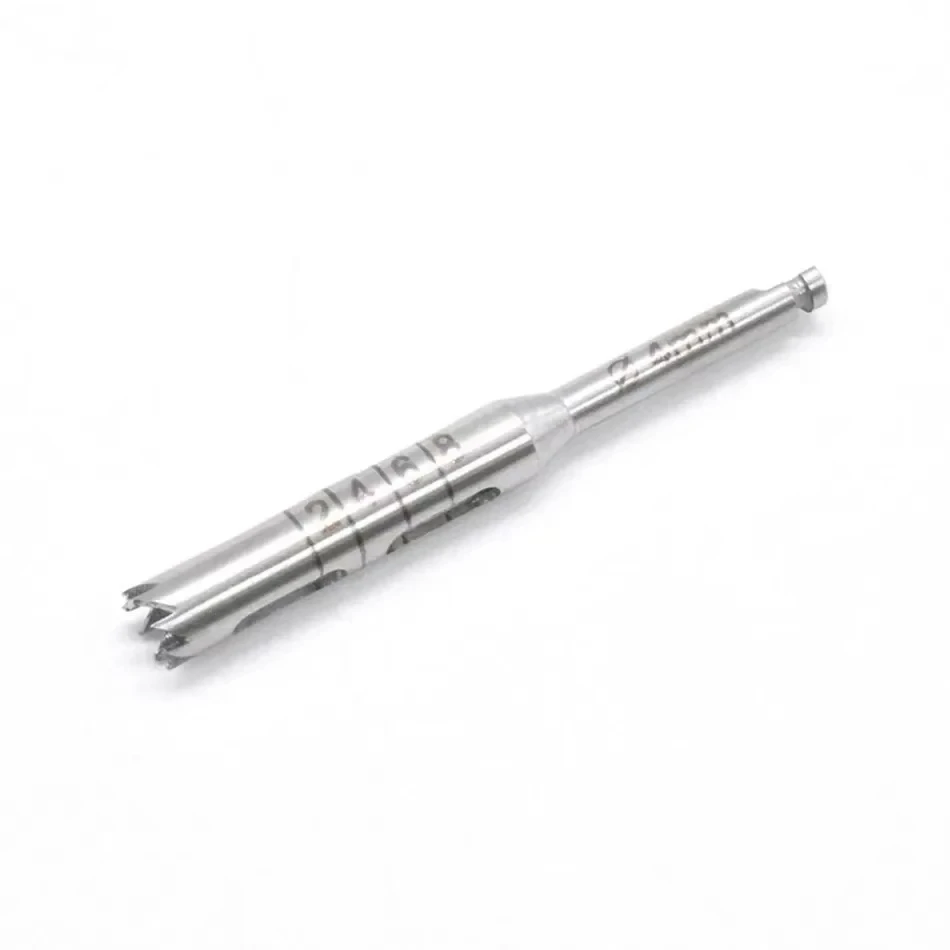 Color: green - 1pcs Dental Implant Drills Kit Implant Long Trephine Bur Drills Surgical Instruments Dental Tools