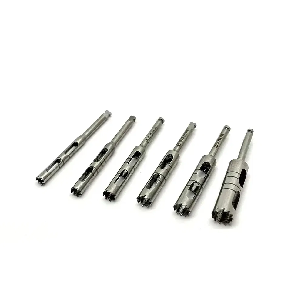 Color: green - 1pcs Dental Implant Drills Kit Implant Long Trephine Bur Drills Surgical Instruments Dental Tools