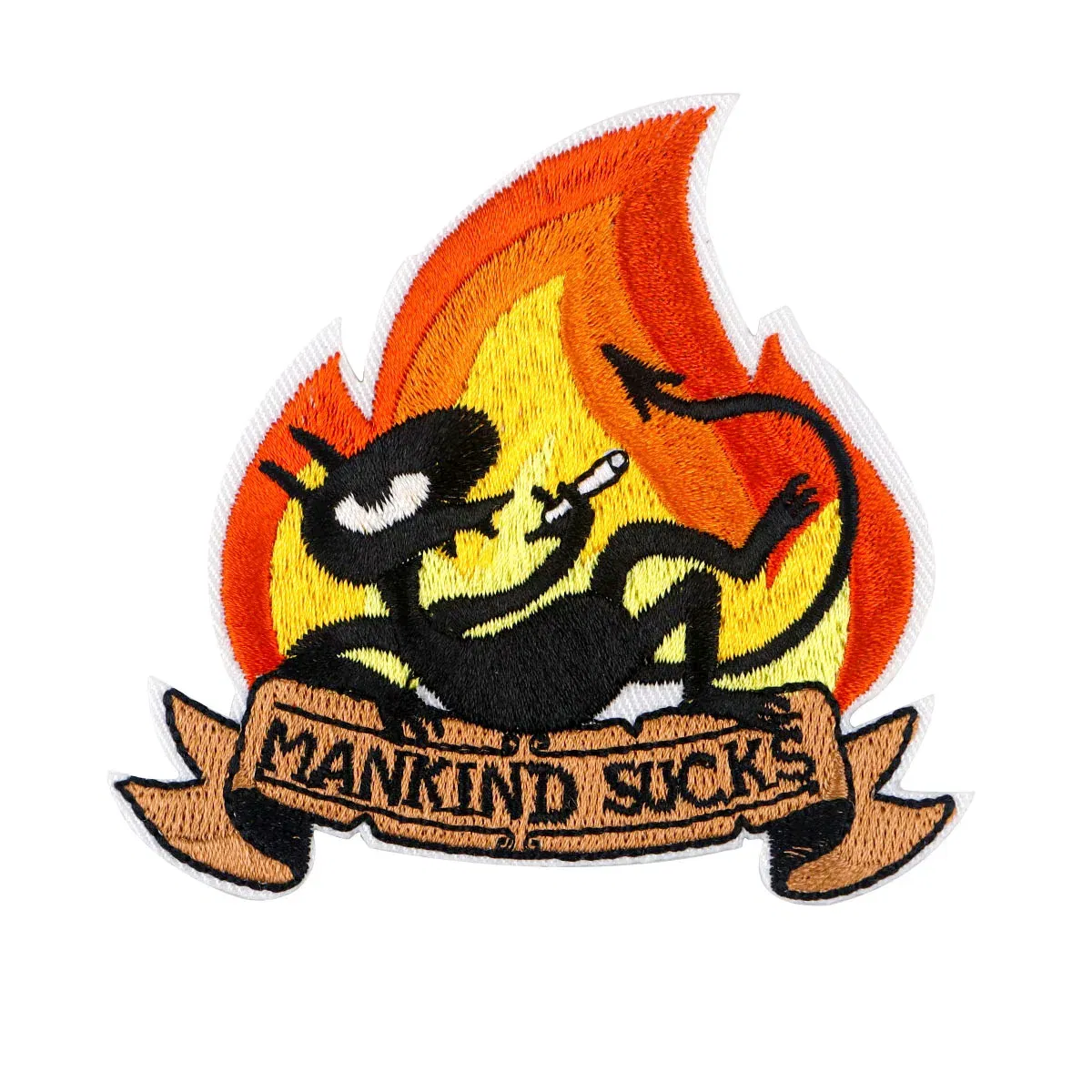MANKIND SUCKS Embroidery Patch Cartoon Iron On Patches For Clothing Thermoadhesive Patches On Clothes DIY Sew Badges