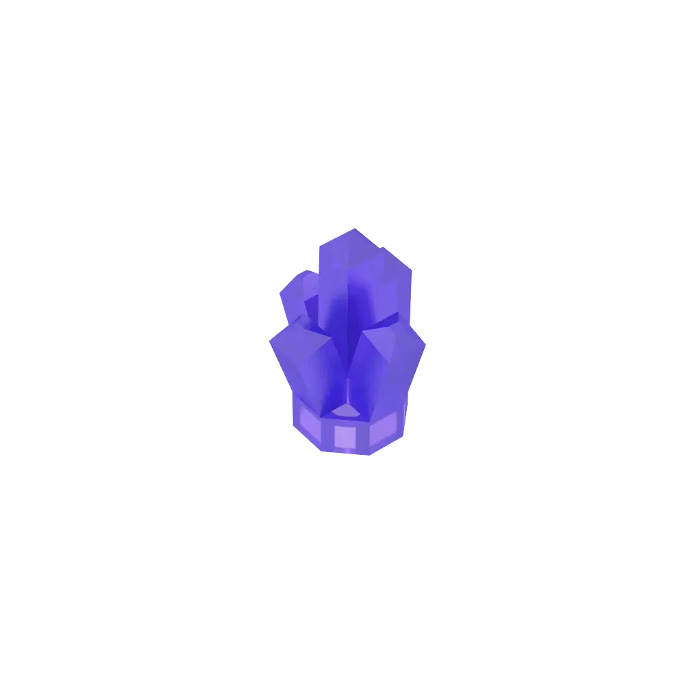 Color: Burgundy - Gobricks GDS-2022 Rock 1 x 1 Crystal 5 Point compatible with lego 30385 Building Blocks Technical pieces of children's toys