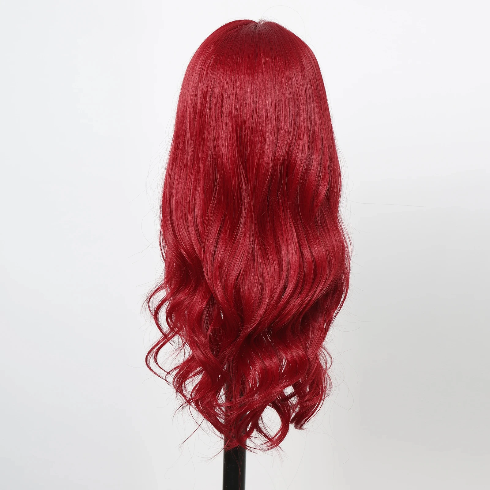 Color: #530 - Red Synthetic Wigs Long Body Wavy Wig Natural Hairline Daily Red Hair Heat Resistant Fiber Smooth Party Cosplay Wig