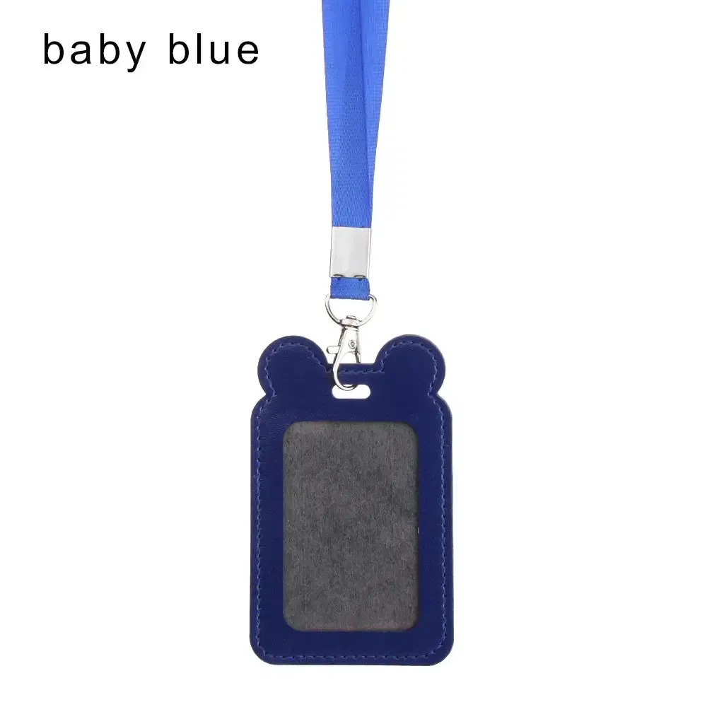 Color: MULTI - Unisex Work Card Holders With Lanyard PU Bank Card Name Credit Card Holders Card Bus ID Holders Identity Badge With Neck Strap