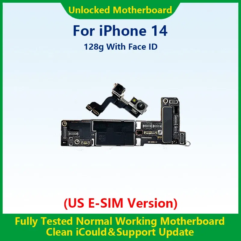 Color: TEAL, Ships From: CHINA - Top 100%Working Fully Tested Mainboard For iPhone 14 Pro Max Unlocked Motherboard With Face ID Cleaned iCloud US E-SIM Version