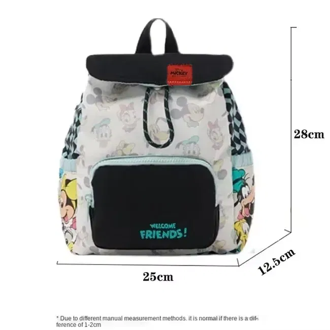 Color: black - Disney's Children's Backpack Luxury Brand Children's School Bag Cartoon Cute High-quality Fashion Girl Drawstring Backpack