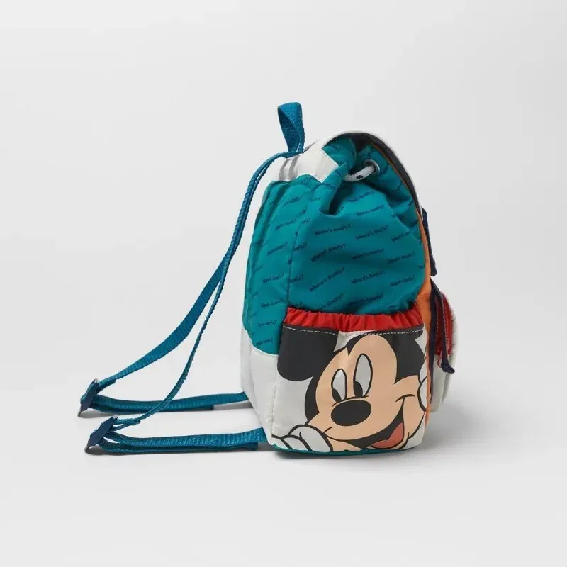 Color: black - Disney's Children's Backpack Luxury Brand Children's School Bag Cartoon Cute High-quality Fashion Girl Drawstring Backpack