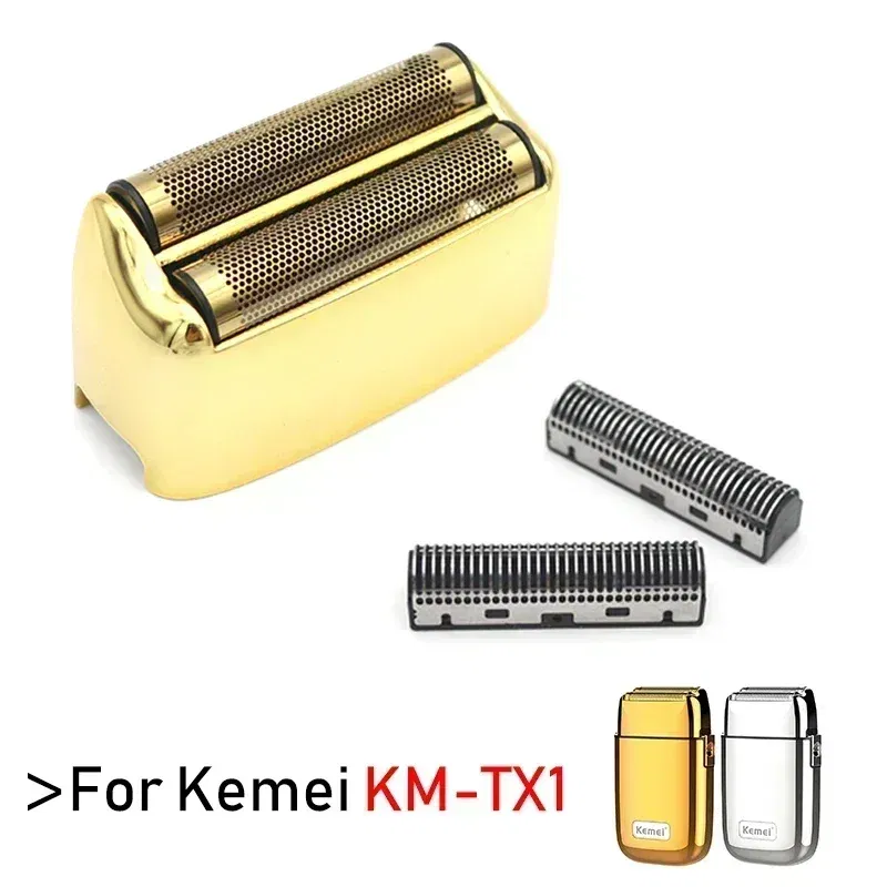Color: army green - For Kemei KM-TX1 Electric Shaver Original High Quality Replacement Double Foiled Blade Net Cover Repair Accessories Wholesales