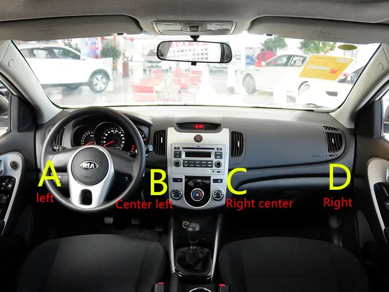 Color Name: Red - Car LHD Front Dash Board Air Conditioner Outlet A/C Air Vents For Kia Forte Cerato Koup 2008 2009 2010 2011 2012 2013