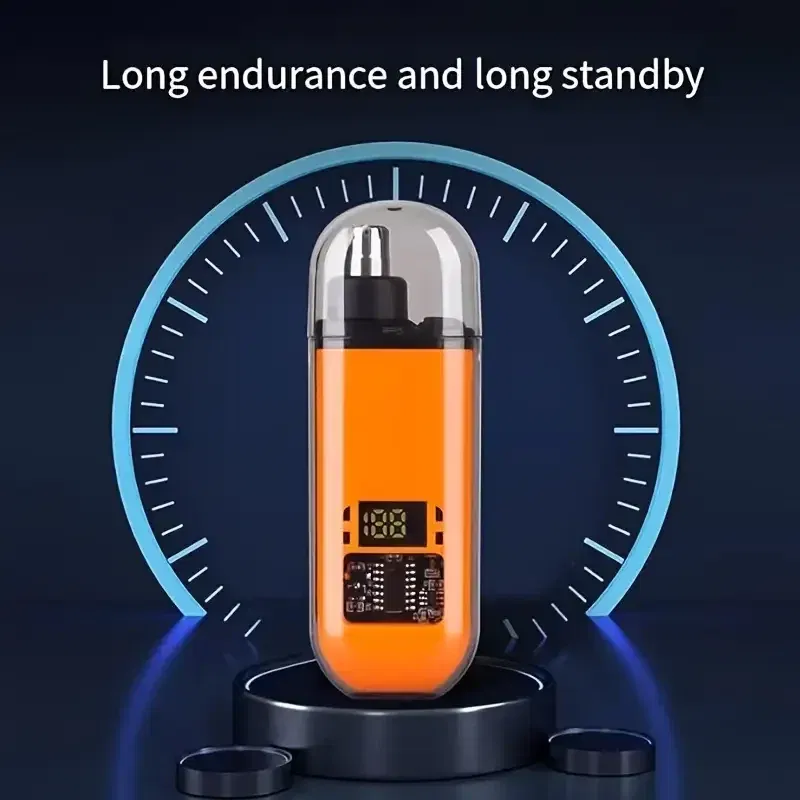 Color: black - 2 In 1 Electric Portable Ear And Nose Hair Trimmer Clipper 2024 Professional Painless Portable Eyebrow For Men nose hair