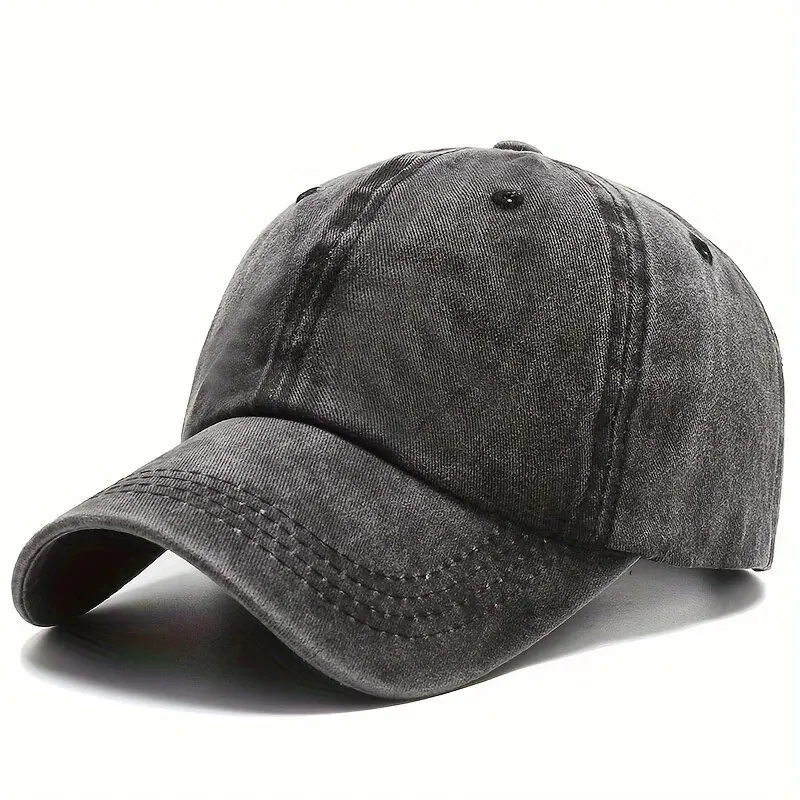 Color: Black - Men Women Unisex Baseball Cap Adjustable Solid Color Casual Hat Stretchy Fabric for Sports Secure Drawstring Closure Dad Hat