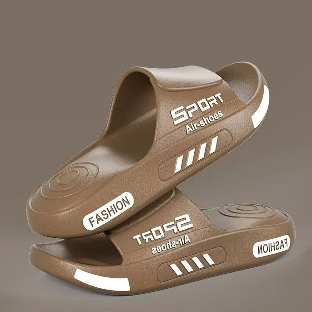 Color: Blue, Shoe Size: 40-41, Ships From: CHINA - BASATU Fashion Men's Slippers PVC Soft Sole Non-slip Slides Casual Outdoor Beach Flip Flops Home Bathroom Sandal Couples Slipper