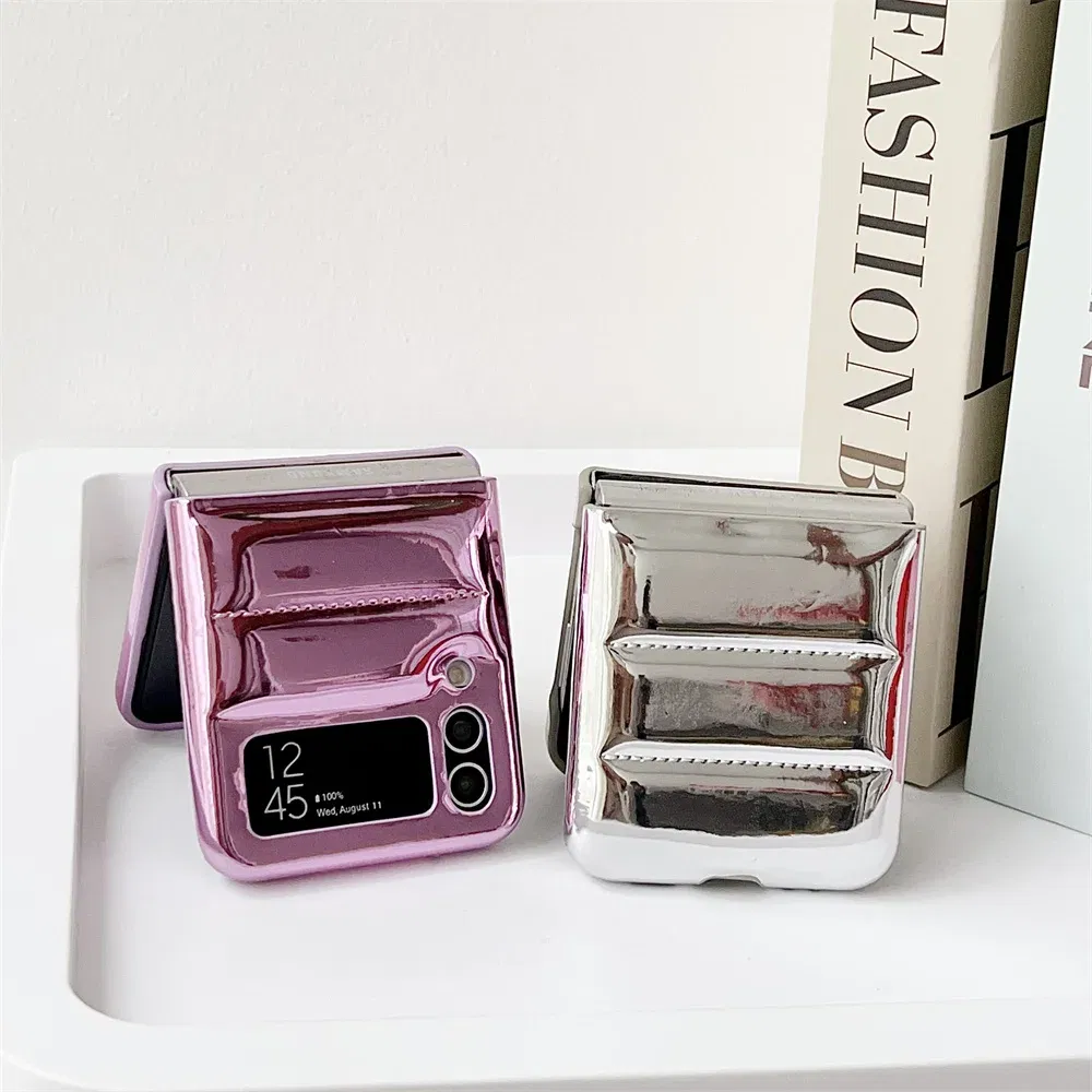 Material: Canvas, Color: Black - for Samsung ZFlip5 Luxury Down Jacket Glossy Case for Samsung Galaxy Z Flip 5 4 3 flip4 Solid Color Plating Soft Silicone Cover